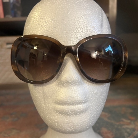 CHANEL Swarovski Crystal Flower Logo CC Brown Frame Sunglasses + Dust Bag 5151-B - Picture 4 of 14
